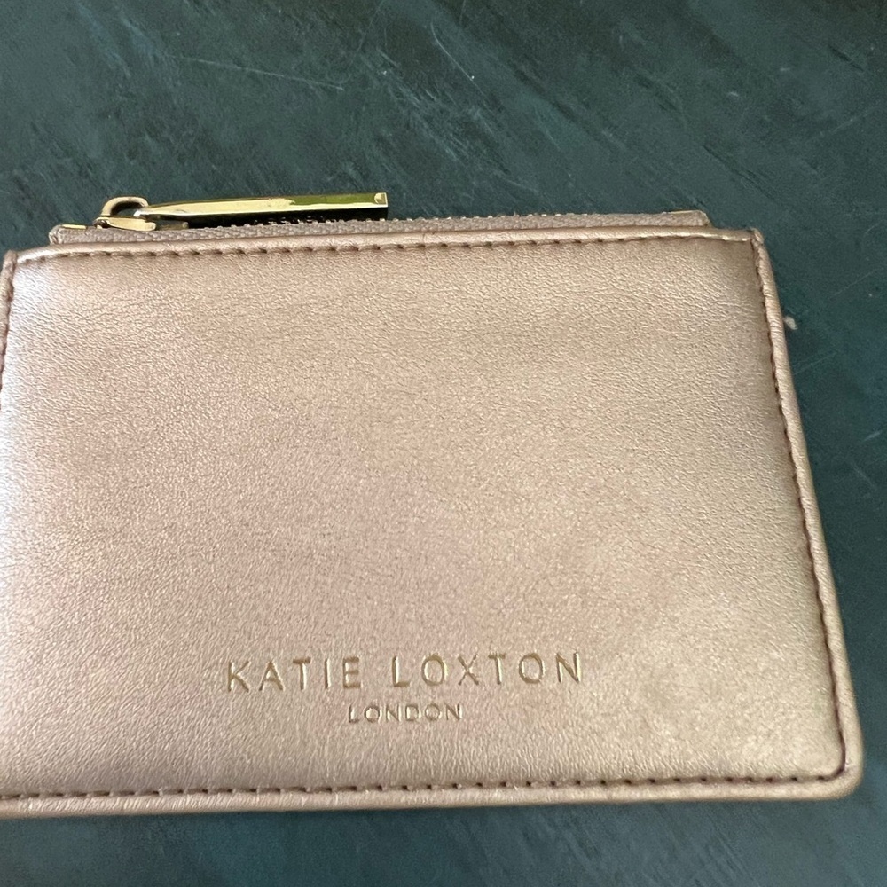 Katie Lonton London card holder with zipper pocket Gold